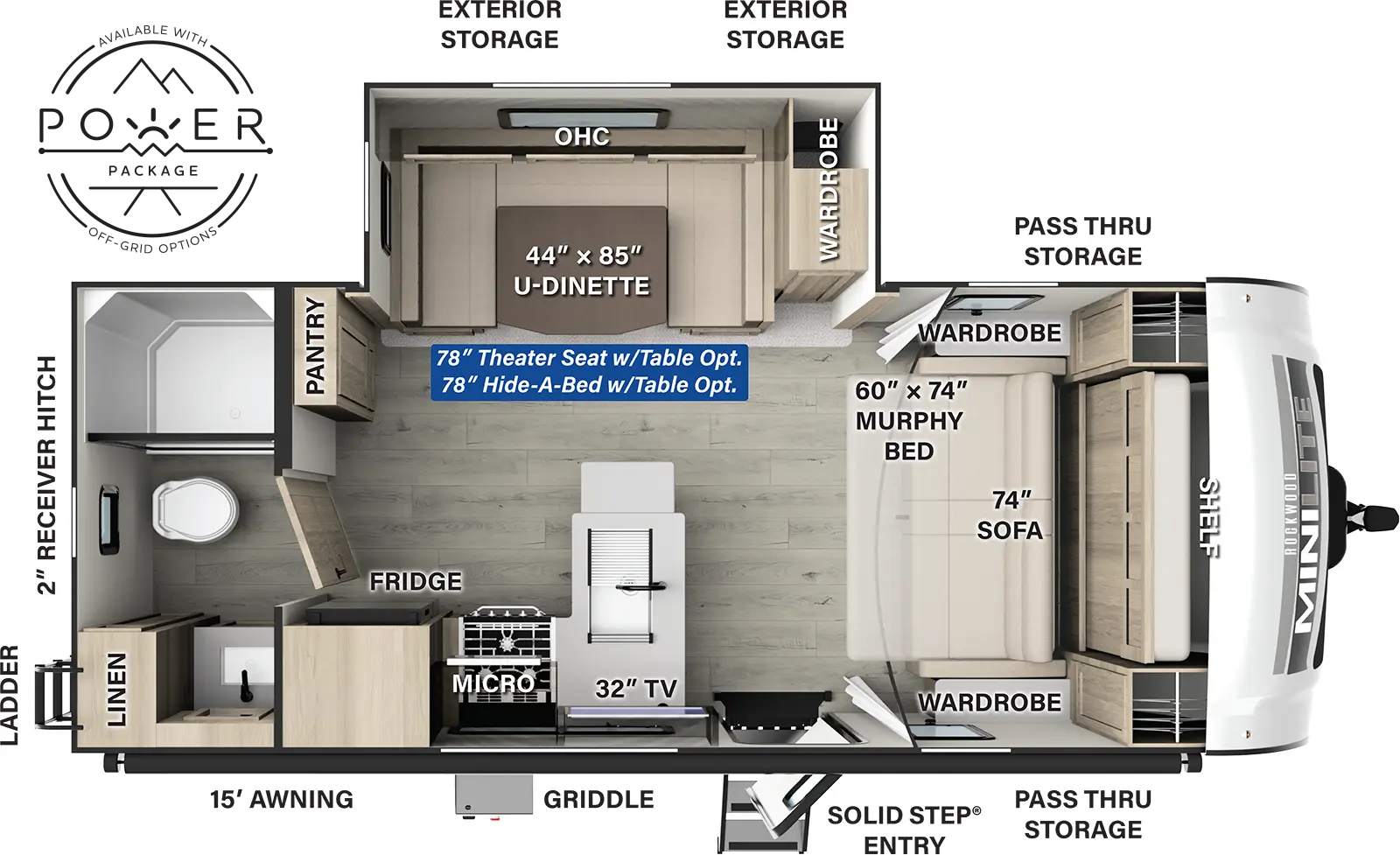 Rockwood Mini Lite 2214S Floorplan